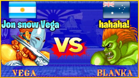 Street Fighter II': Champion Edition (Jon snow Vega Vs. hahaha!) [Argentina Vs. Australia]