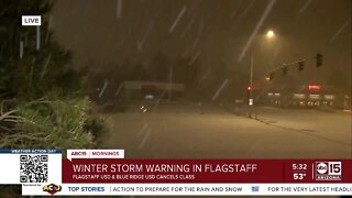 Winter storm brings snow to Flagstaff