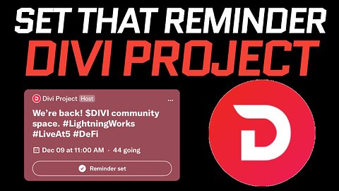 Divi Project Update! Come hang with the community at this weeks twitter spaces
