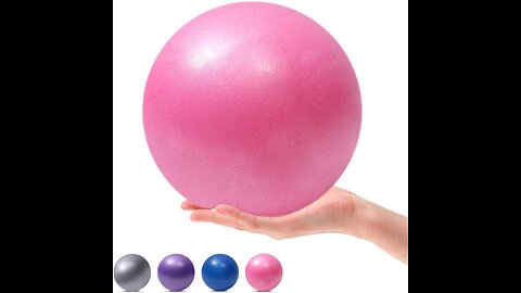 ProBody Pilates Mini Exercise Ball with Pump - 9 Inch Small Bender Ball for Stability, Barre, P...