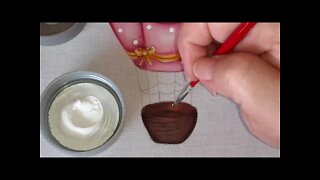 Como pintar Balão no tecido com Lápis De Cor Aquarela parte 4