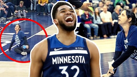 Insane Animal Rights Activist GLUED HERSELF To The Court During Minnesota Timberwolves Play In Game