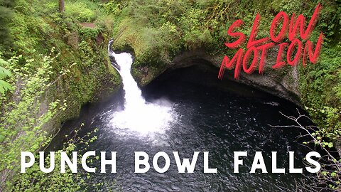 Punch Bowl Falls in Oregon Slow motion video