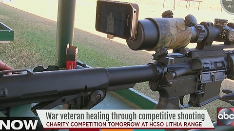 Blind war veteran healing through competitive shooting