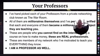 Who are the professors inside Hustlers University ? #hustlersuniversity