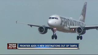 Frontier Airlines announces service to 11 new cities from Tampa