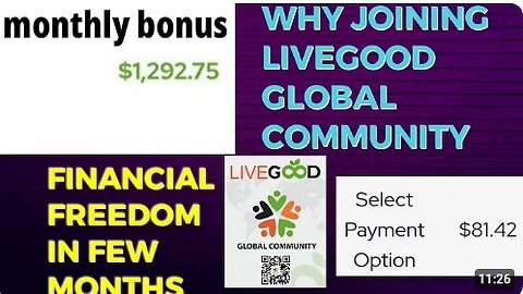 THE GOOD WAY TO MAKE PASSIVE INCOME IN LIVEGOOD COMPANY IS BY JOINING LIVEGOOD GLOBAL COMMUNITY.