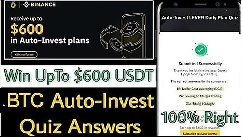 🔴Today Binance LEVER Quiz Answers || Auto-Invest LEVER Daily Plan Quiz 3/3 Right Answer