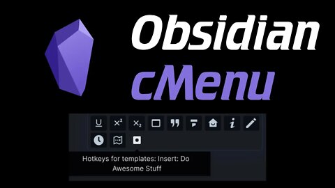 Obsidian | How To Use cMenu