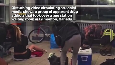 Disturbing footage shows zombie drug addicts flooding Alberta bus station