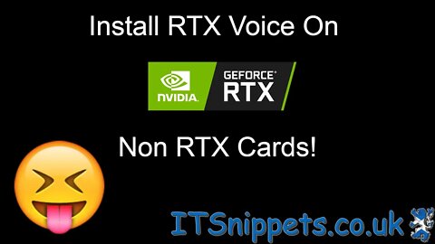 Install Nvidia RTX Voice...On Non RTX Cards...(@youtube, @ytcreators, @nvidia)