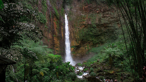 The beauty of Kapas Biru Waterfall