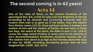 Acts 14. Only those called to be Christians will understand the mysteries of the Kingdom Matt. 13:11