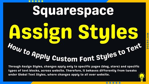 Assign Styles in Squarespace | Method of Changing Font Styles Only to Specific Text on Squarespace