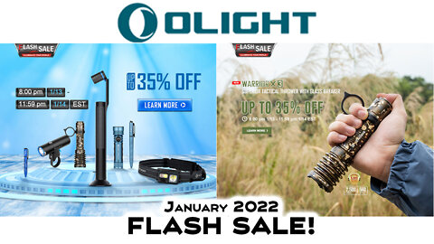 Don't miss the OLIGHT FLASH SALE JAN 2022 featuring the Olamp Nightour & Warrior X 3 in Dessert Camo