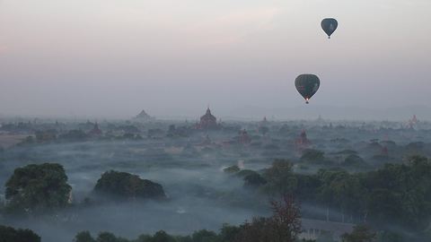 Balloon flight over Bagan, Myanmar