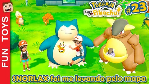 Pokémon: Let's Go #23 ⚡️ Cheguei em FUCHSIA CITY, o Wartortle evoluiu e o SNORLAX me carregou!