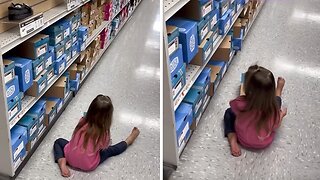 Mischievous 3-year-old Hid Her Own Shoes In A Shoe Store