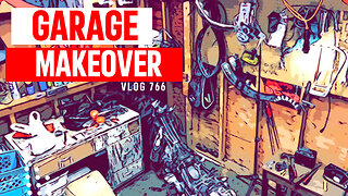 CLEANING MOTIVATION - ORGANIZING THE MOTORCYCLE GARAGE - VLOG 766 - GARAGE MAKEOVER