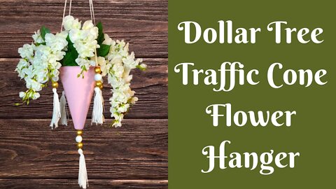 Dollar Tree Traffic Cone Flower Planter | Dollar Tree Flower Hanger | Dollar Tree Wedding Decor