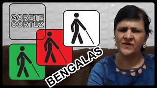 Professora Gorete Cortez a importância das bengalas para pessoa com deficiência visual.