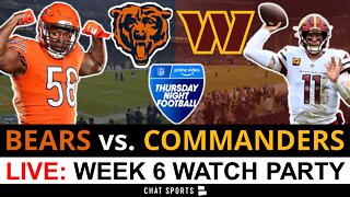LIVE: Chicago Bears vs. Washington Commanders Watch Party | NFL Week 6 TNF