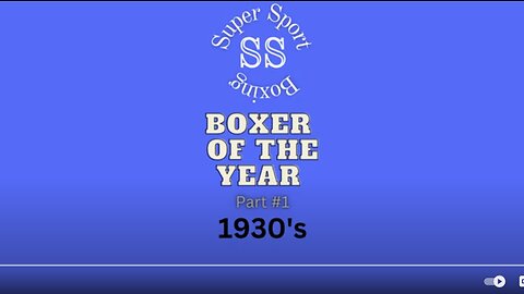 1930's Boxers of The Year