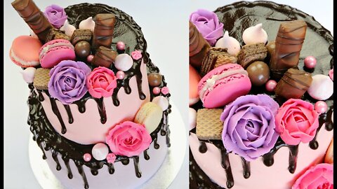 Copycat Recipes CAKE TREND ~ Chocolate Drip Decorating Tutorial - CAKE STYLECooking Recipes Food Re.