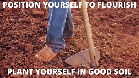 Position yourself to flourish / Plant yourself in good soil