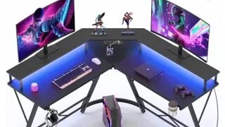 Unboxing Mr IRONSTONE L Shaped Desk 50.1'', Computer Corner Gaming Desk