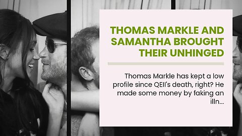 Thomas Markle and Samantha brought their unhinged grifter acts to an Australian TV show