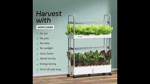 GardenCube Hydroponics Growing System Garden: 8 Pods Indoor Herb Garden with Grow Light Plants...