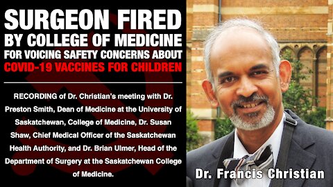 Dr. Francis Christian FIRED by College of Medicine!