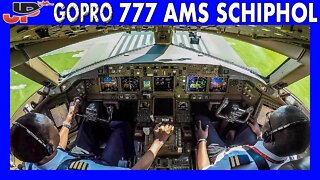 BOEING 777 landing Amsterdam Schiphol | Flight Deck GoPro Views