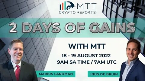 REGISTER TODAY FOR OUR 2 DAYS OF GAINS WITH MTT!!! #BTC #ETH