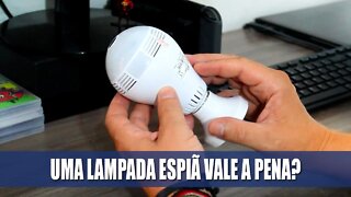 Lampada Espiã Câmera IP V380 Segurança 360 Panorâmica Wifi