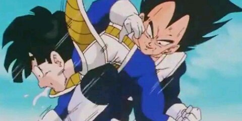 Vegeta saves Gohan