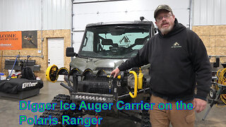 Digger Ice Auger Carrier on the Polaris Ranger 900