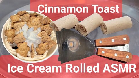 Cinnamon Toast Ice Cream Rolled ASMR @Let's Make Ice Creams