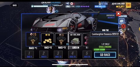 CSR 2 | Super Car Science for Lamborghini Essenza SCV12