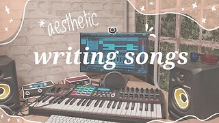 composing songs in a music studio *aesthetic*