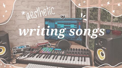 composing songs in a music studio *aesthetic*