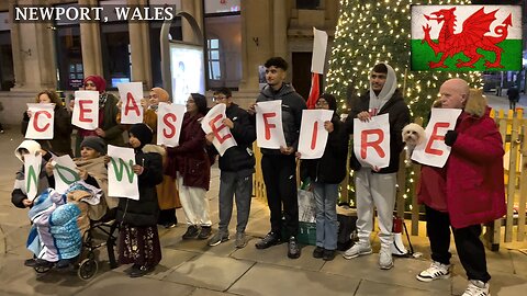 Peaceful Gaza Vigil in Newport, Wales