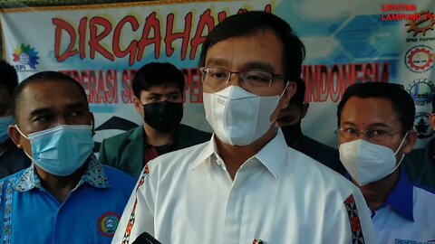 Kadisnaker Lampung Doktor Agus Nompitu Hadiri Dialog & Aksi Damai Hari Buruh Internasional May Day