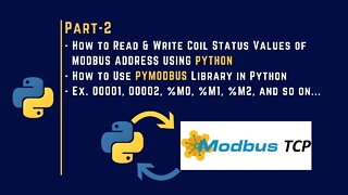 002 | Read & Write Coil Status Values on Modbus Address Using Python | Pymodbus |