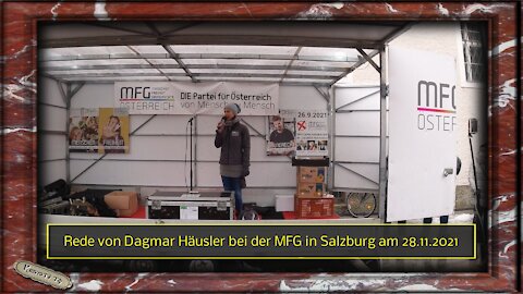 Rede von Dagmar Häusler bei der MFG in Salzburg am 28.11.2021