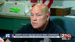 Sheriff responds to TPD officer's facebook post