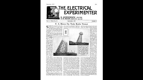 Nikola Tesla's Wardenclyffe Tower for Free Wireless Power Demolished July 4th 1917 (TeslaLeaks.com)