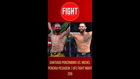 Santiago Ponzinibbio vs. Michel pereira pesagem | UFC Fight Night 206 #shorts