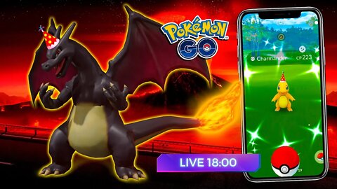 🚶 CHARIZARD SHINY DE CHAPÉU! Charmander shiny de Chapéu PODE EVOLUIR! APROVEITE tentar o Shiny!